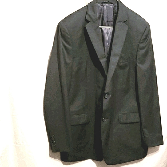 MEN JOSEPH ABBOUD BLACK WOOL BLAZER S. BREASTED SZ 42R